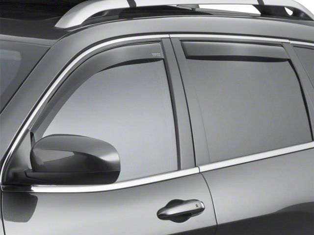 Weathertech Side Window Deflectors; Front and Rear; Dark Smoke (14-23 Jeep Cherokee KL)