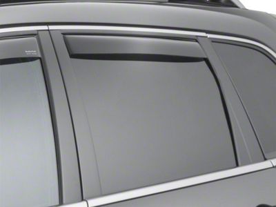 Weathertech Side Window Deflectors; Rear; Dark Smoke (14-23 Jeep Cherokee KL)