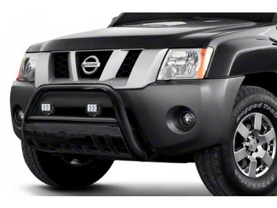 Bull Bar with 2.50-Inch LED Cube Lights; Black (14-23 Jeep Cherokee KL)