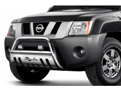 Bull Bar with 2.50-Inch LED Cube Lights; Stainless Steel (14-23 Jeep Cherokee KL)