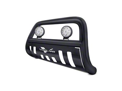 Bull Bar with 4.50-Inch Round LED Lights; Black (14-23 Jeep Cherokee KL)