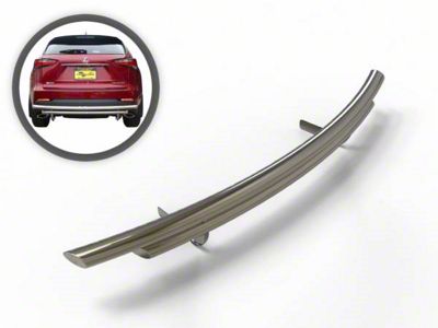Double Layer Rear Bumper Guard; Stainless Steel (14-23 Jeep Cherokee KL)