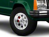 Mammoth 8 Simulated Beadlock Style Polished Wheel; 15x8; -19mm Offset (84-01 Jeep Cherokee XJ)