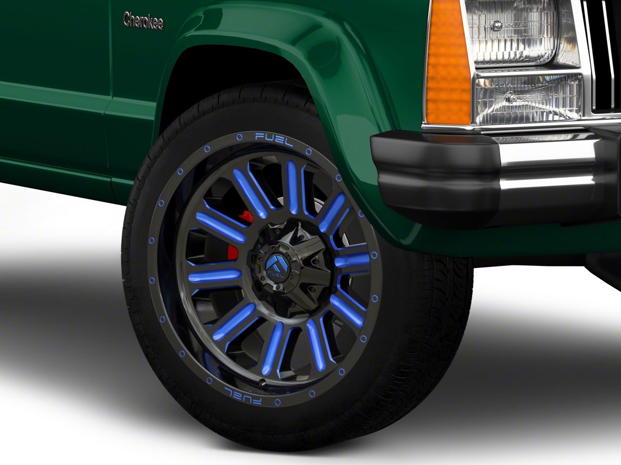 Fuel Wheels Jeep Cherokee Hardline Gloss Black with Blue Tinted Clear