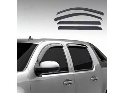 Tape-On Rain Guards; Front and Rear; Smoke (14-23 Jeep Cherokee KL, Excluding Trailhawk)