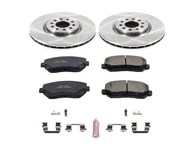 PowerStop OE Replacement Brake Rotor and Pad Kit; Front (14-23 Jeep Cherokee KL w/ Single Piston Front Calipers)