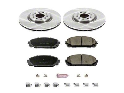 PowerStop OE Replacement Brake Rotor and Pad Kit; Front (14-16 Jeep Cherokee KL w/ Dual Piston Front Calipers)