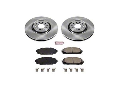 PowerStop OE Replacement Brake Rotor and Pad Kit; Front (17-23 Jeep Cherokee KL w/ Dual Piston Front Calipers)