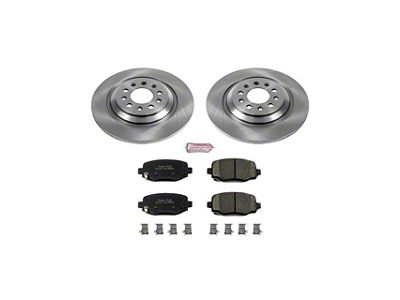 PowerStop OE Replacement Brake Rotor and Pad Kit; Rear (14-23 Jeep Cherokee KL w/ Dual Piston Front Calipers)