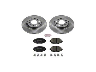 PowerStop OE Replacement Brake Rotor and Pad Kit; Rear (14-23 Jeep Cherokee KL w/ Single Piston Front Calipers)