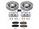 PowerStop OE Replacement Brake Rotor, Pad and Caliper Kit; Front (17-23 Jeep Cherokee KL w/ Dual Piston Front Calipers)