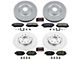 PowerStop Z17 Evolution Plus Brake Rotor and Pad Kit; Front and Rear (14-23 Jeep Cherokee KL w/ Single Piston Front Calipers)