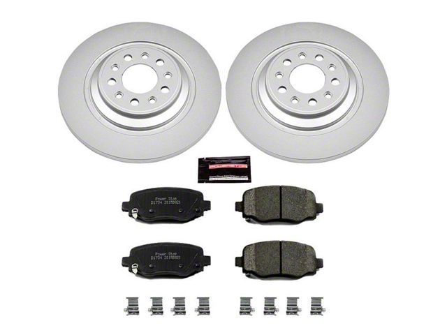 PowerStop Z17 Evolution Plus Brake Rotor and Pad Kit; Rear (14-23 Jeep Cherokee KL w/ Dual Piston Front Calipers)