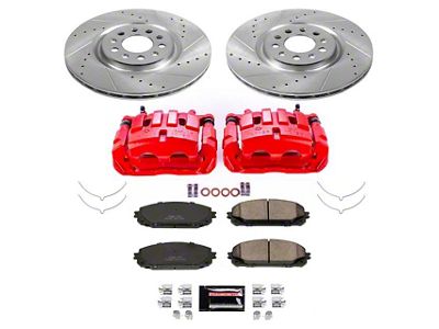 PowerStop Z23 Evolution Brake Rotor, Pad and Caliper Kit; Front (14-16 Jeep Cherokee KL w/ Dual Piston Front Calipers)