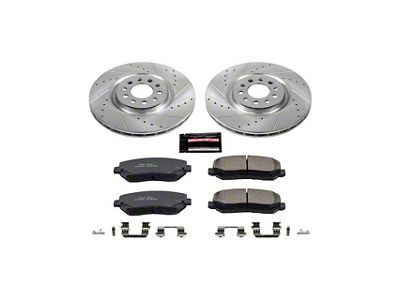 PowerStop Z23 Evolution Sport Brake Rotor and Pad Kit; Front (14-23 Jeep Cherokee KL w/ Single Piston Front Calipers)