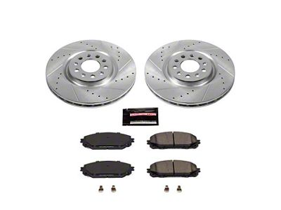 PowerStop Z23 Evolution Sport Brake Rotor and Pad Kit; Front (17-23 Jeep Cherokee KL w/ Dual Piston Front Calipers)