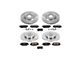 PowerStop Z23 Evolution Sport Brake Rotor and Pad Kit; Front and Rear (14-23 Jeep Cherokee KL w/ Single Piston Front Calipers)