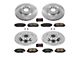PowerStop Z23 Evolution Sport Brake Rotor and Pad Kit; Front and Rear (17-23 Jeep Cherokee KL w/ Dual Piston Front Calipers)