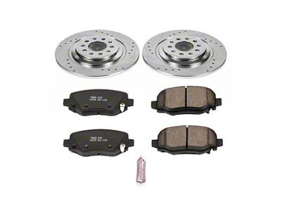 PowerStop Z23 Evolution Sport Brake Rotor and Pad Kit; Rear (14-23 Jeep Cherokee KL w/ Dual Piston Front Calipers)