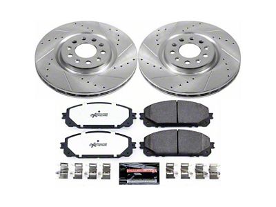 PowerStop Z36 Extreme Truck and Tow Brake Rotor and Pad Kit; Front (17-23 Jeep Cherokee KL w/ Dual Piston Front Calipers)