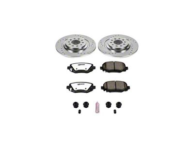 PowerStop Z36 Extreme Truck and Tow Brake Rotor and Pad Kit; Rear (14-23 Jeep Cherokee KL w/ Dual Piston Front Calipers)