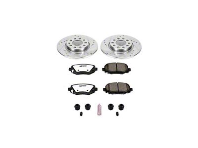 PowerStop Z36 Extreme Truck and Tow Brake Rotor and Pad Kit; Rear (14-23 Jeep Cherokee KL w/ Single Piston Front Calipers)