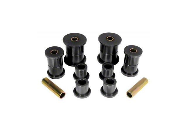 Front Spring Eye and Shackle Kit; 2-Inch OD; Black (84-91 Jeep Cherokee XJ)
