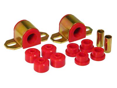 Front Sway Bar and End Link Bushing Kit; 25mm Bar; Red (84-01 Jeep Cherokee XJ)