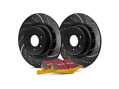 EBC Brakes Stage 5 Yellowstuff Brake Rotor and Pad Kit; Rear (14-23 Jeep Cherokee KL w/ Dual Piston Front Calipers)