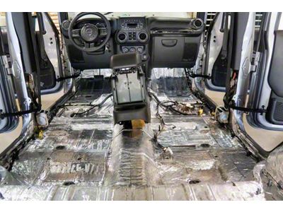 Hushmat Sound Deadening and Insulation Kit; Floor Pan (14-23 Jeep Cherokee KL)