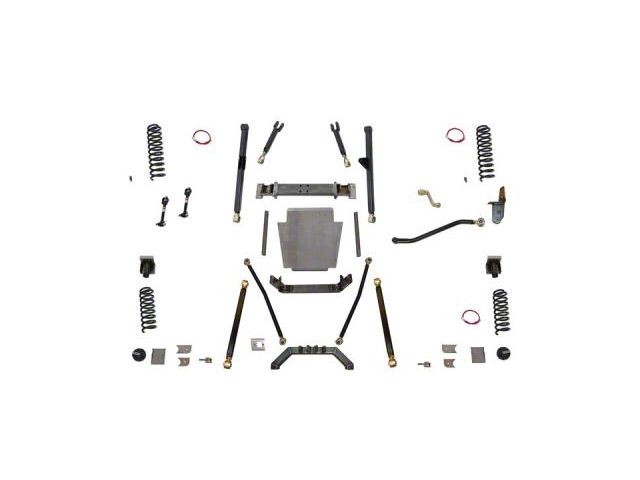 Clayton Off Road 6.50-Inch Long Arm Suspension Lift Kit with Rear Coil Conversion (84-01 Jeep Cherokee XJ)