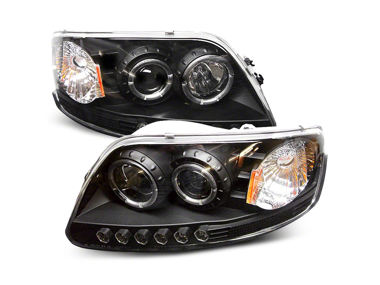 1997 03 F 150 Headlights Led Hid Halo Headlights Americantrucks Com